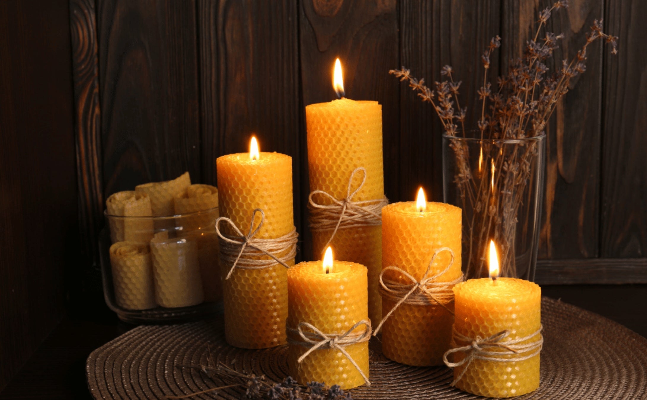 Bienenwachskerzen Kranz