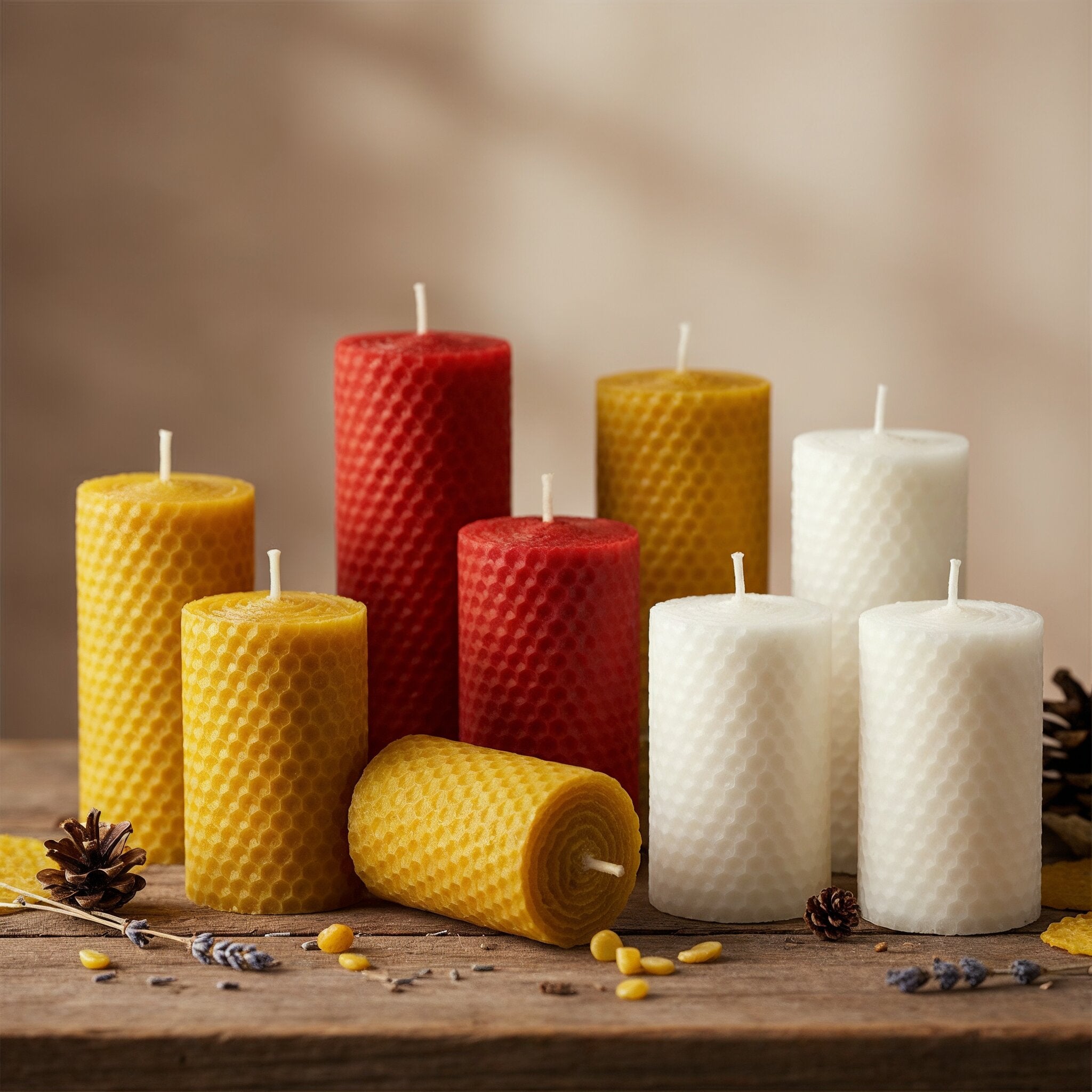 Bienenwachs Wabenkerzen