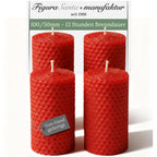 Bienenwachskerzen- Wabenkerzen 10/5cm 4er Set