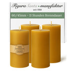 Bienenwachskerzen- Stumpenkerzen 6/4,5cm 4er Set