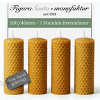 Bienenwachskerzen- Wabenkerzen 10/4cm 4er Set