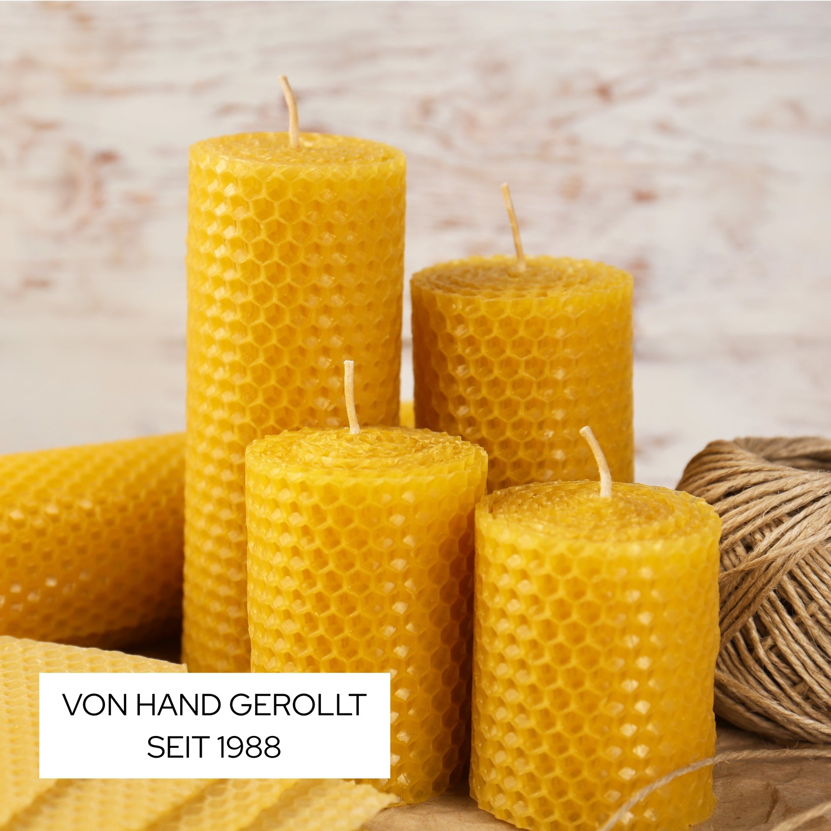 Bienenwachs Kerzen handgerollt