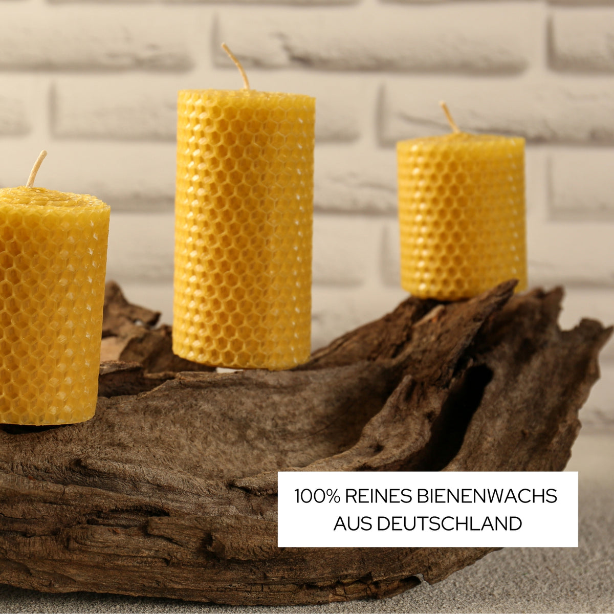 Bienenwachskerzen Wabenoptik 10/5 cm