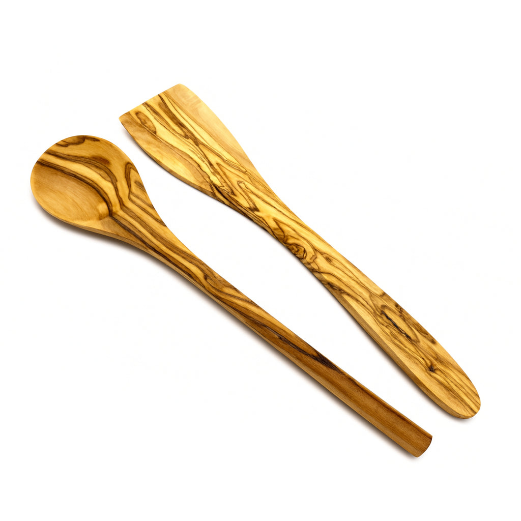 Kochlöffel-Set aus Olivenholz, 2-teilig