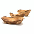Servierschalen rustikal aus Olivenholz 3er Set