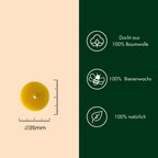 Bienenwachskerzen- Teelichter 10 Stk - figurasanta.de