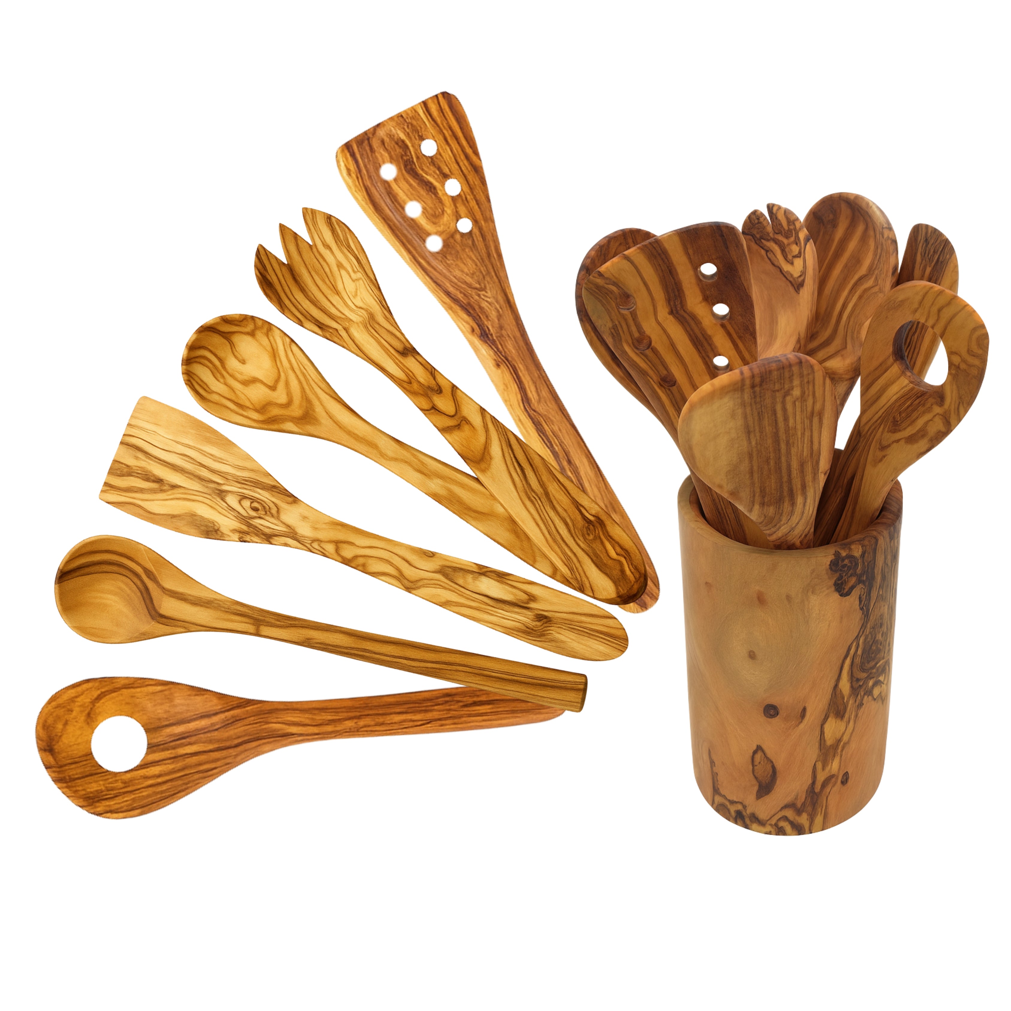 Küchenhelfer-Set mit Utensilienbecher, 7-teilig