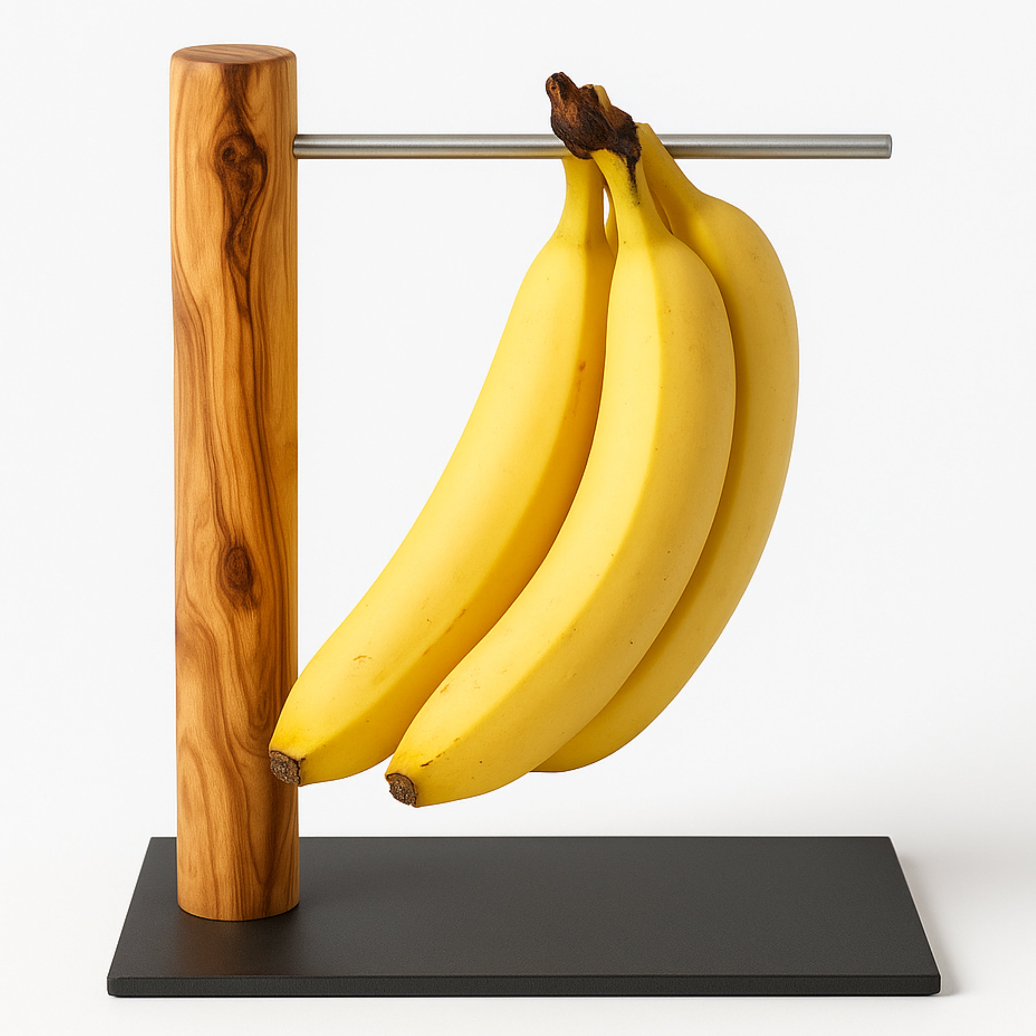 Handgefertigter Bananenhalter aus Olivenholz