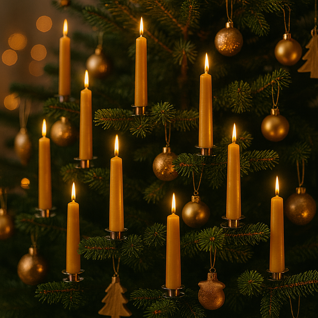 Bienenwachs Christbaumkerzen