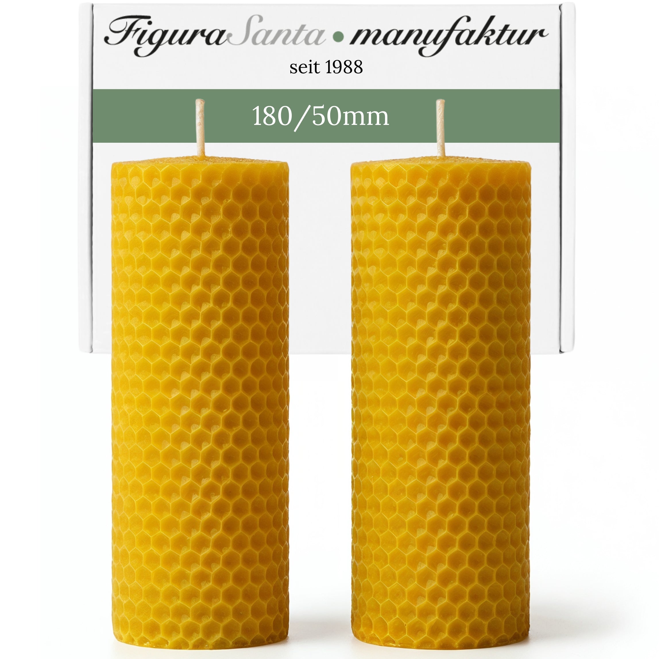 Bienenwachskerzen- Wabenkerzen 18/5cm 2er Set