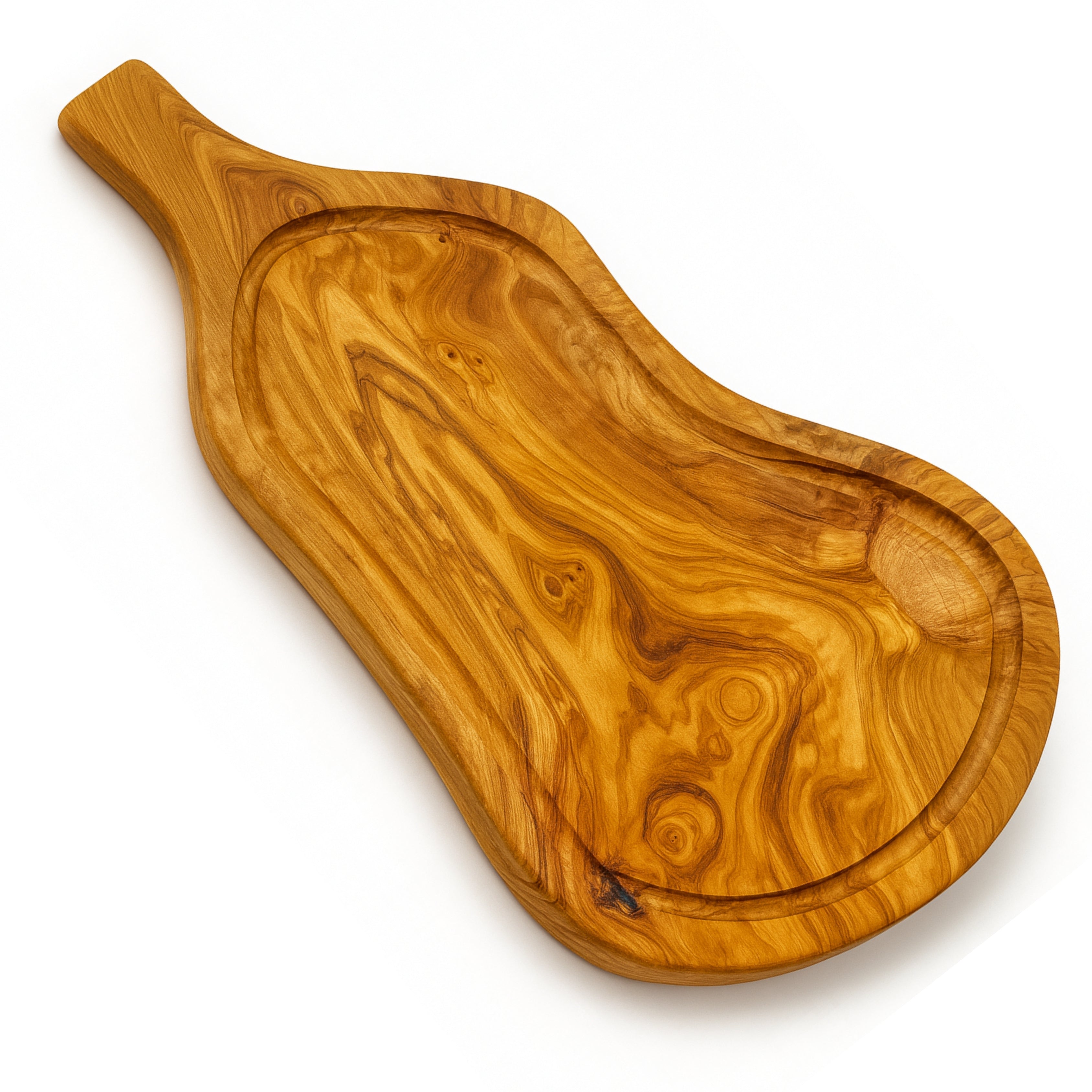 Schneidebrett Olivenholz mit Griff