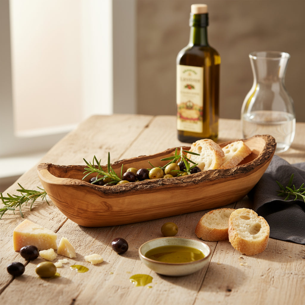 Olivenholz Brotschale