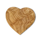 Frühstücksbrettchen aus Olivenholz in Herzform (22cm)