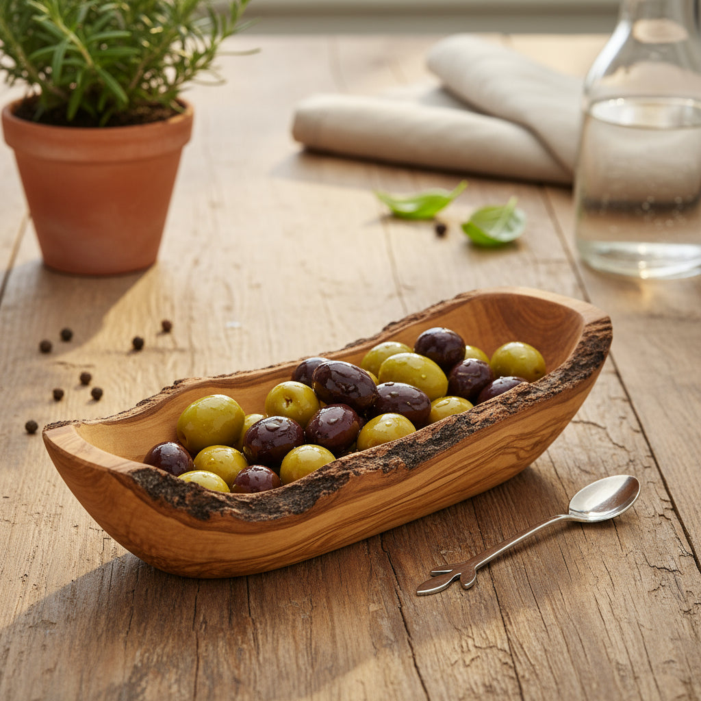 Olivenholz Servierschale rustikal