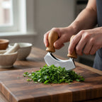 Handgefertigtes Wiegemesser mit Doppelklinge