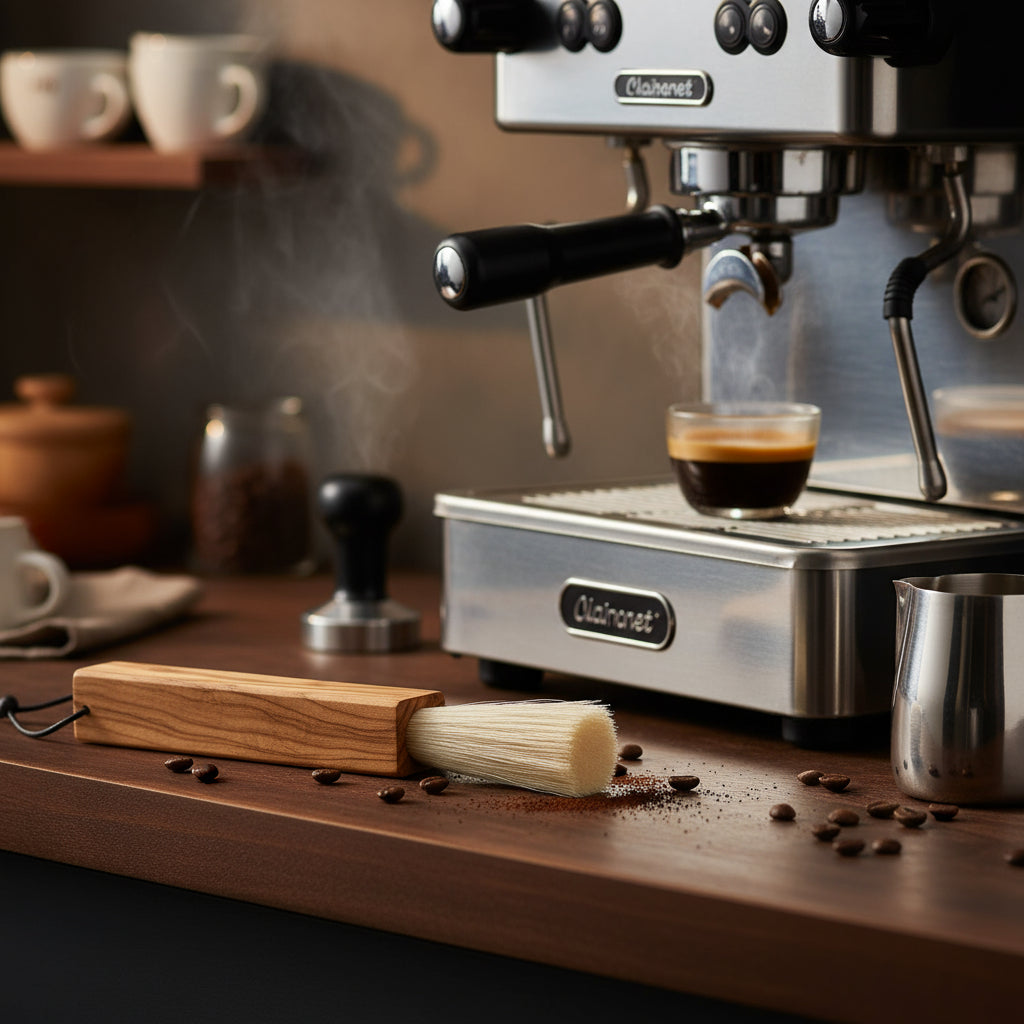 Baristapinsel aus Olivenholz