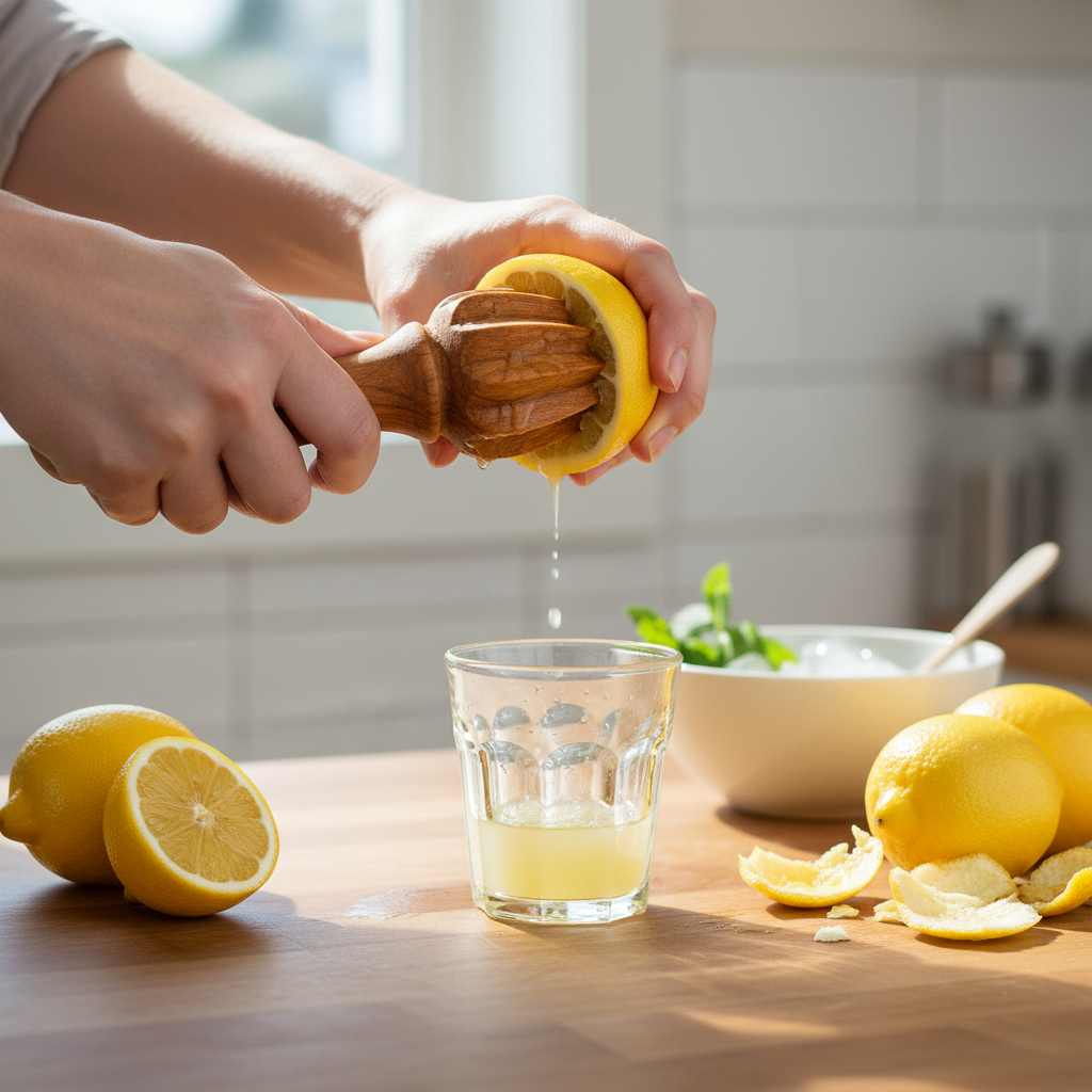 Zitronenpresse Olivenholz