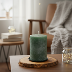 Kerzenhalter aus Olivenholz (Ø ca. 12 cm)