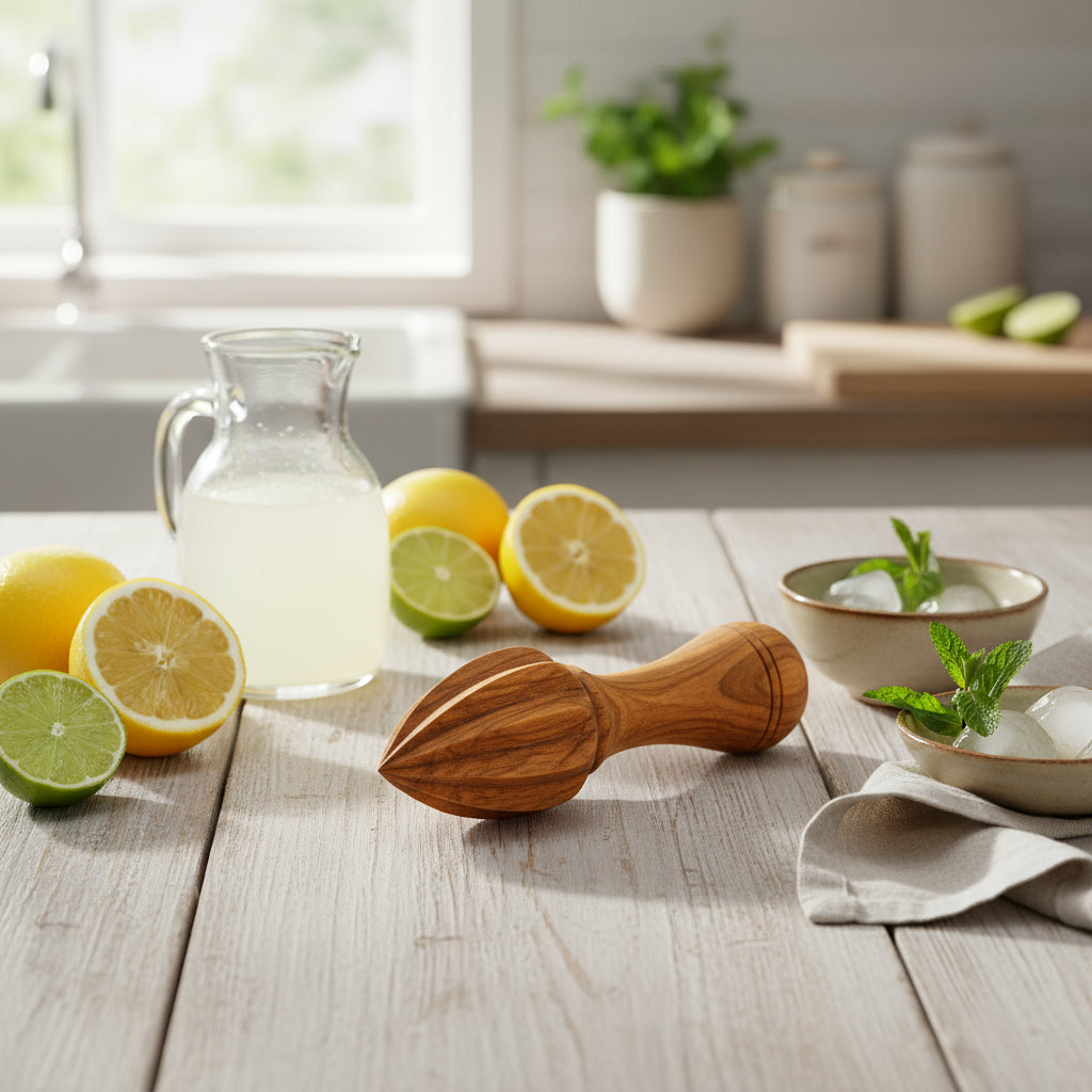 Zitronenpresse Olivenholz