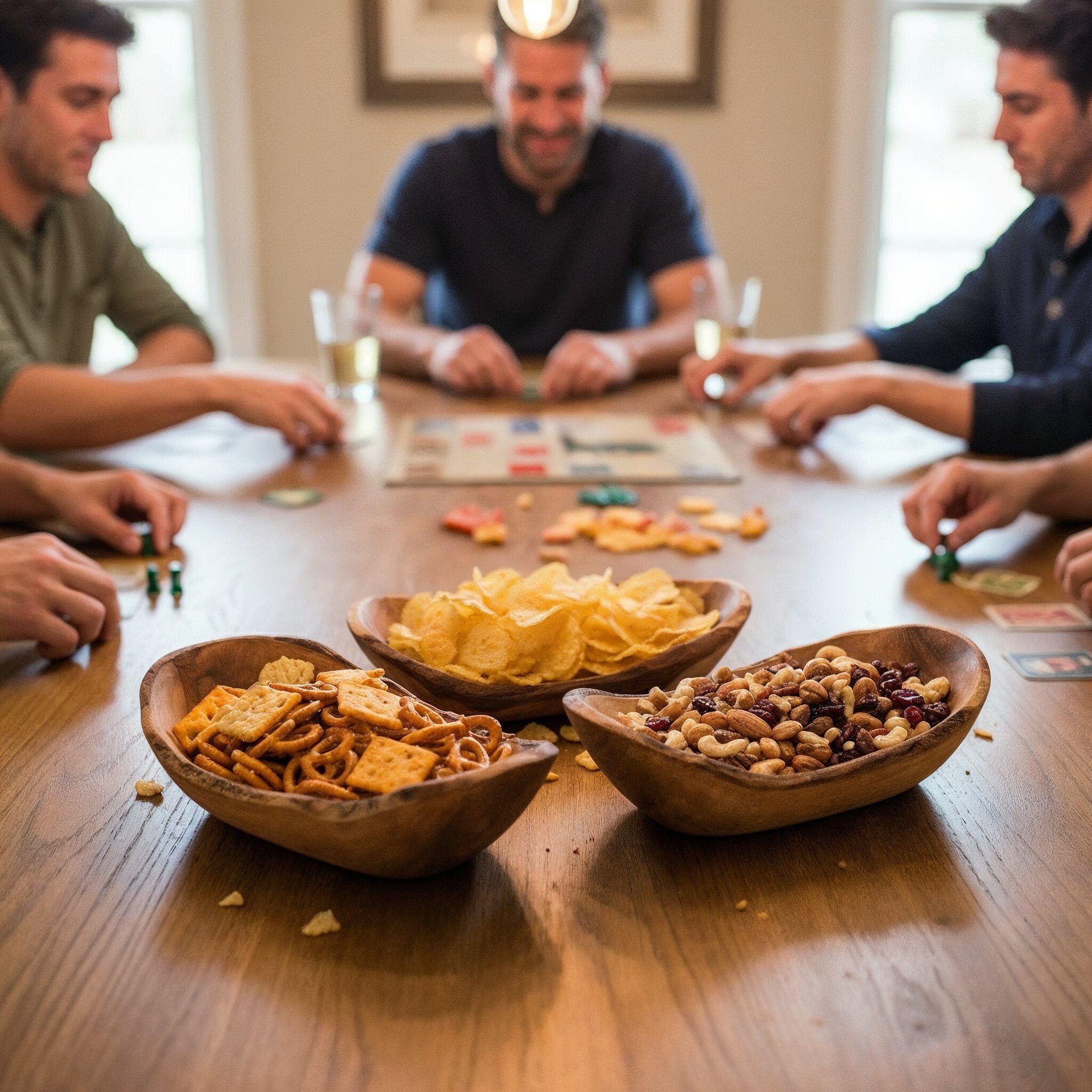 Servierschalen rustikal aus Olivenholz 3er Set