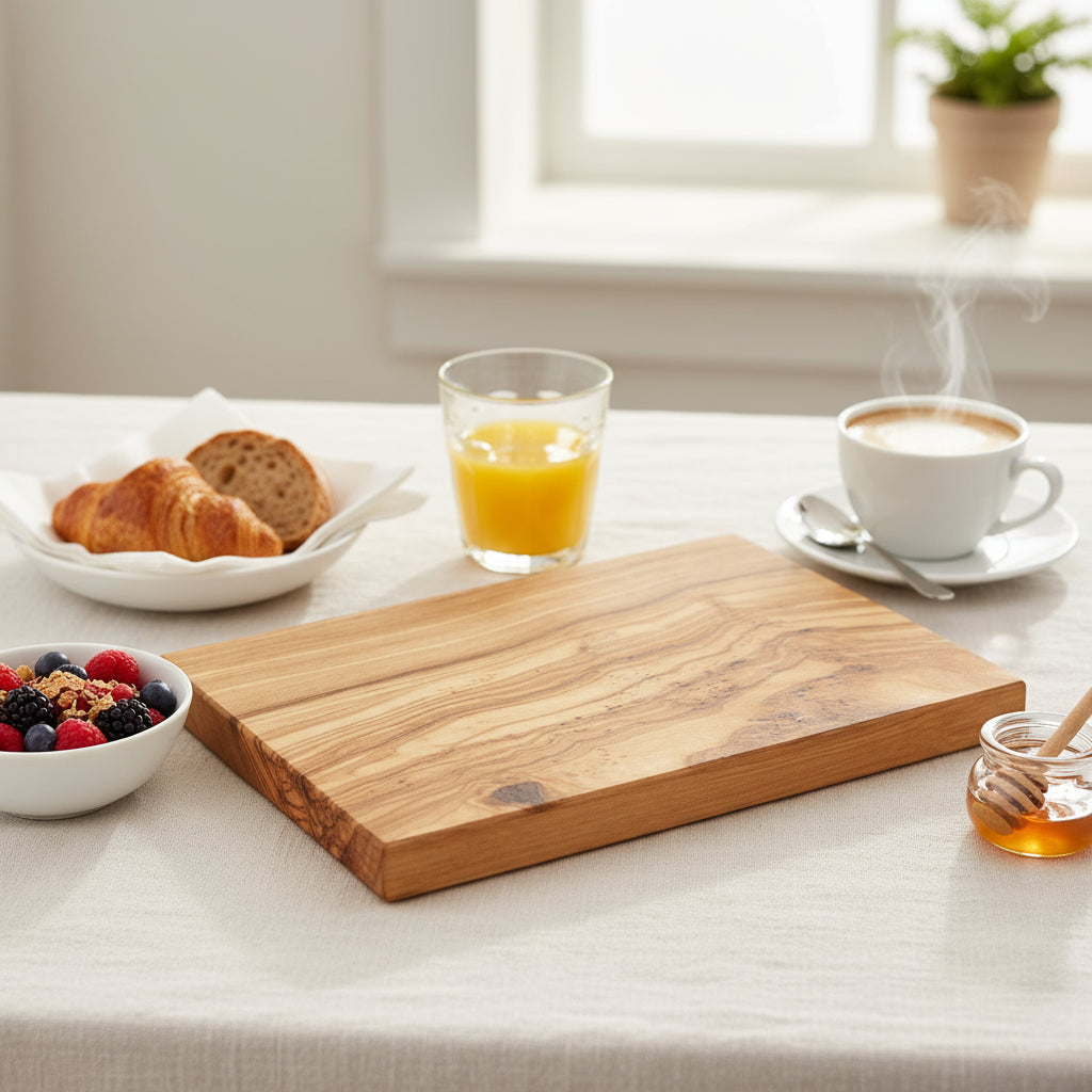 Frühstücksbrett aus Olivenholz