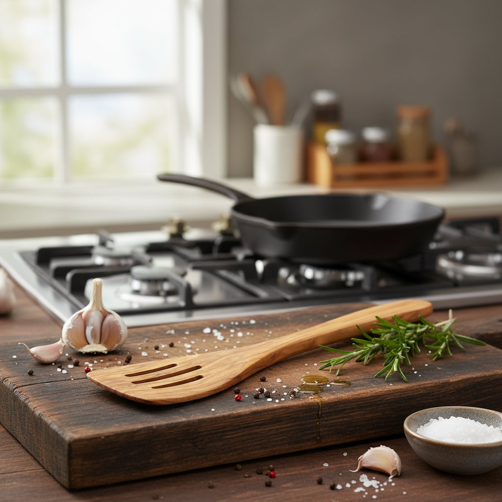 Pfannenwender Olivenholz