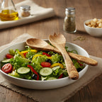 Exklusives Salatbesteck aus Olivenholz