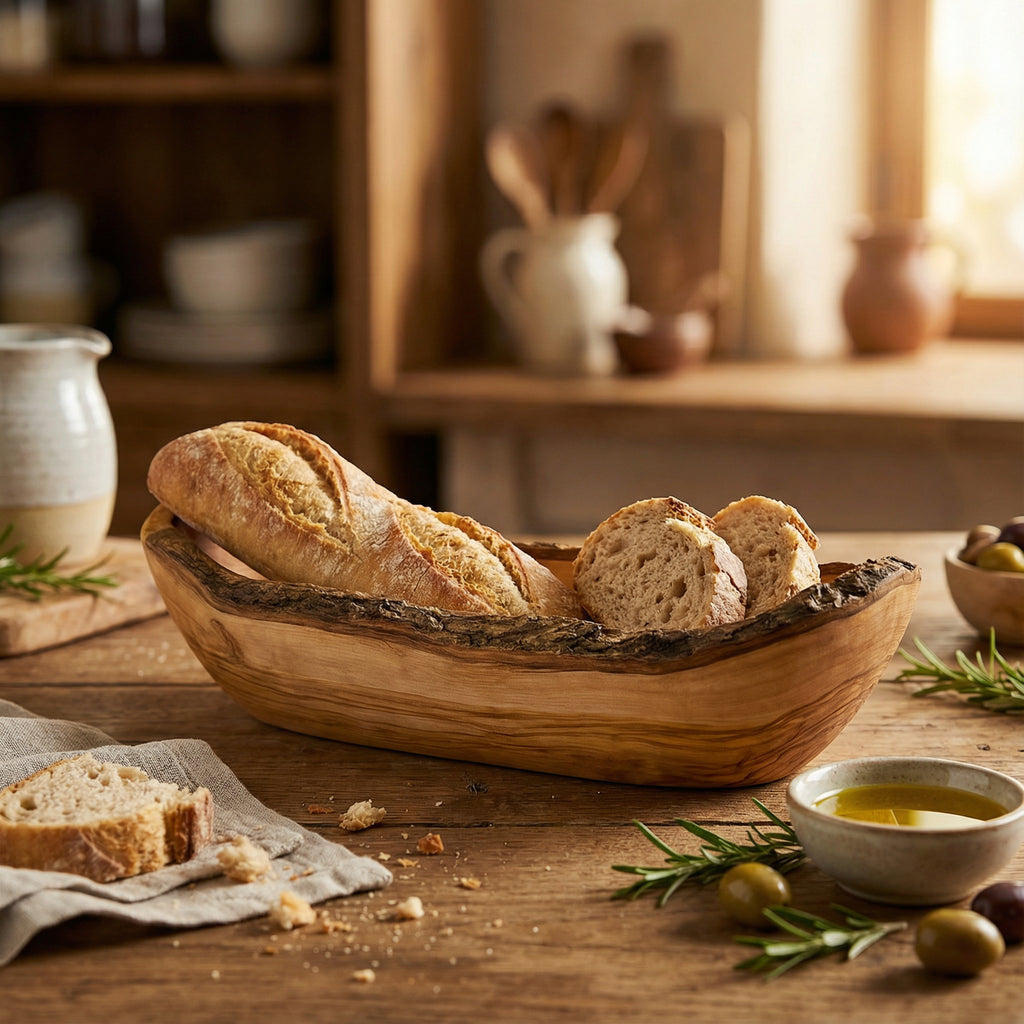 Olivenholz Brotschale