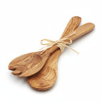 Exklusives Salatbesteck aus Olivenholz