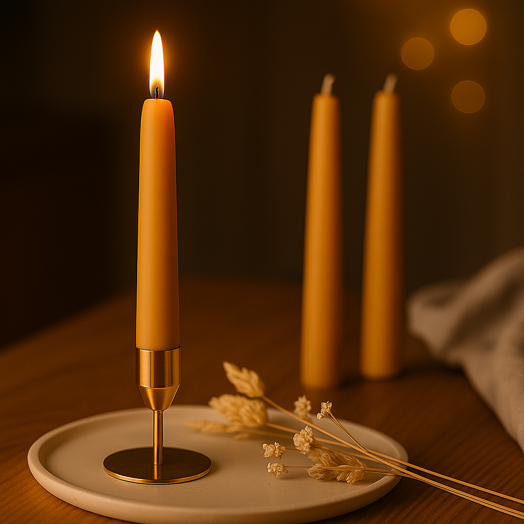 Bienenwachs Stabkerzen aus naturreinem Bienenwachs